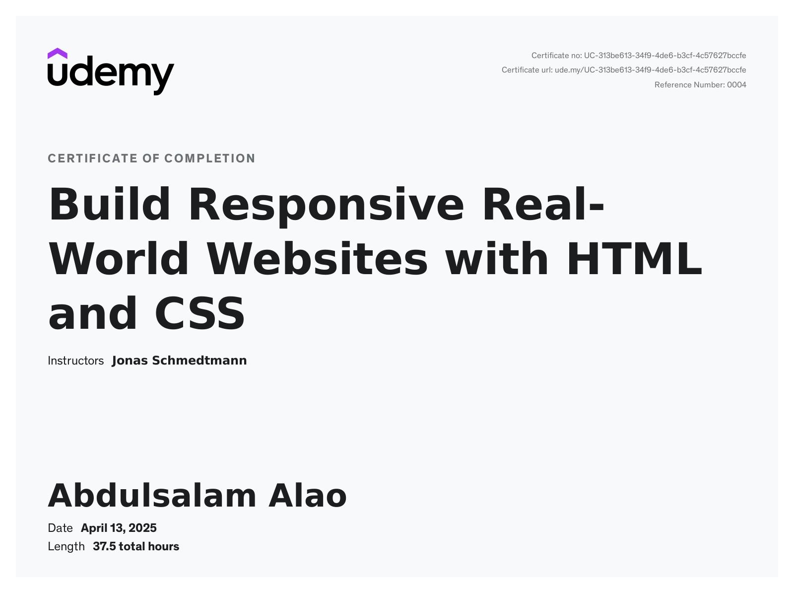 Complete HTML and CSS Course