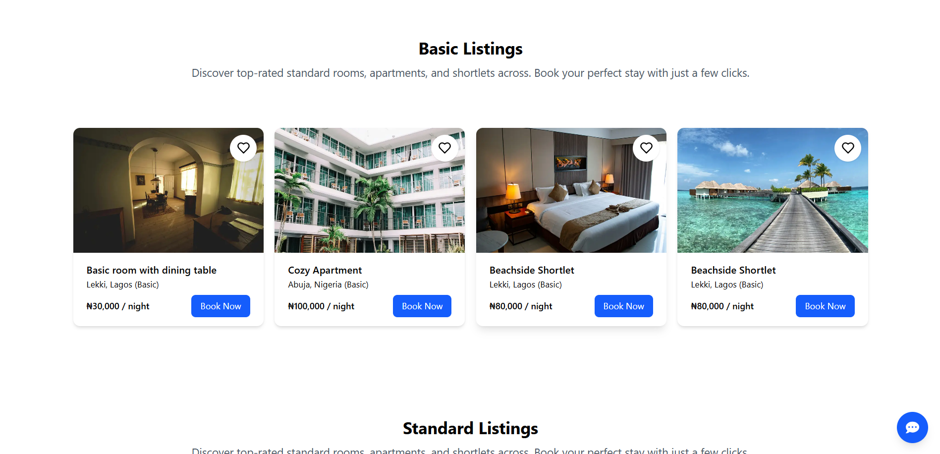 Booknest basic listing