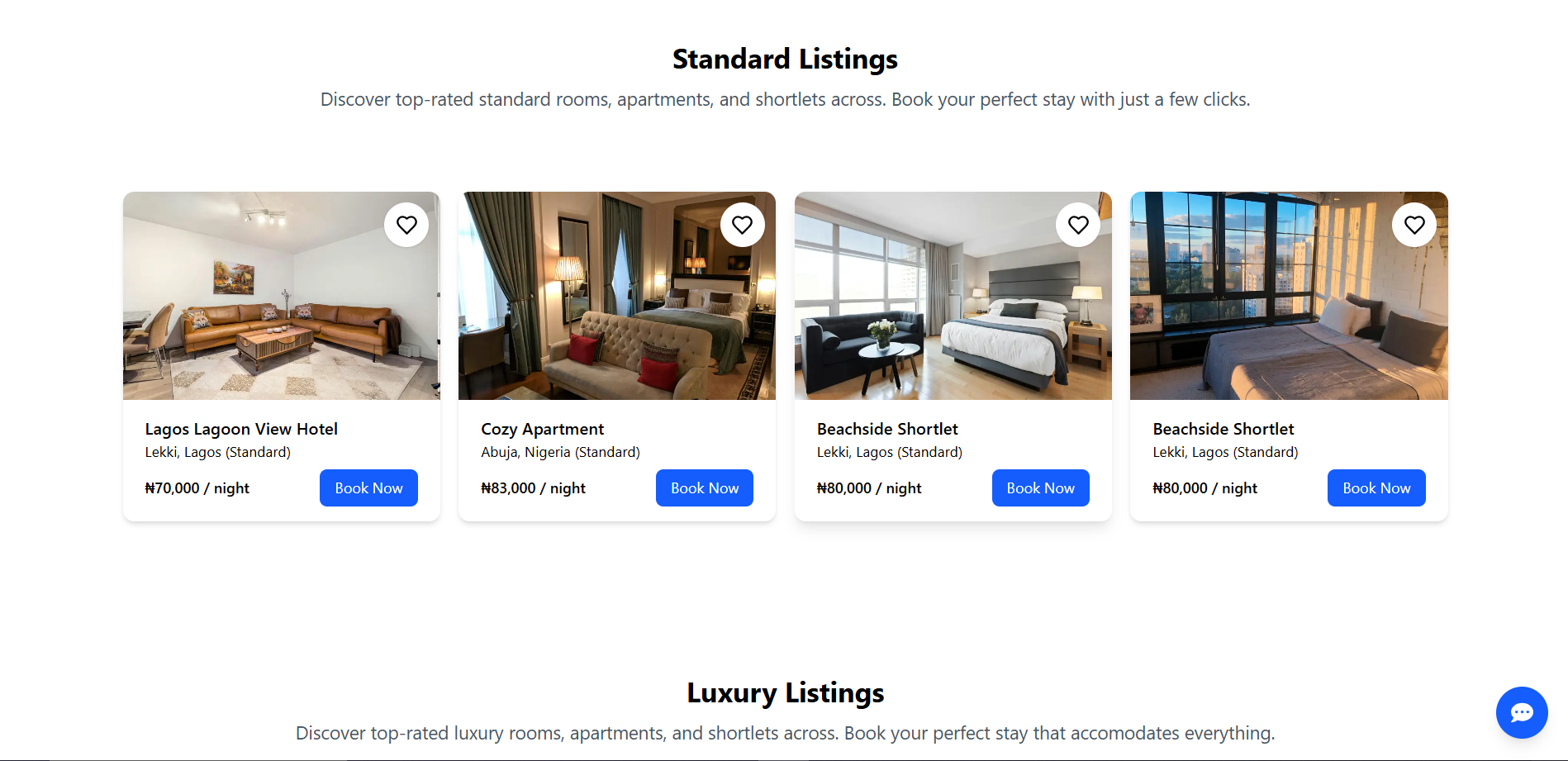 Booknest standard listing